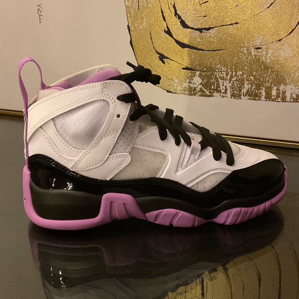 Jordan Jumpman Two Trey GS White Barely Grape Purple | Kid's Size 5 |  NW/OB